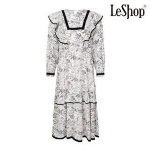 [르샵](본사직영)프릴 벨벳라인배색 플라워OPS-LB38OP230