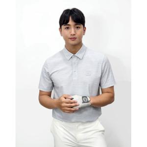 헤지스 골프 24SS 그레이 트리코트 전판DTP 반팔카라 티셔츠 HUTS4B479G1
