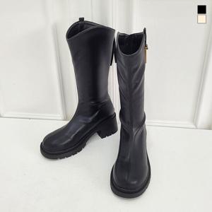 슈담 웨스턴 골드장식 미들부츠_6cm
