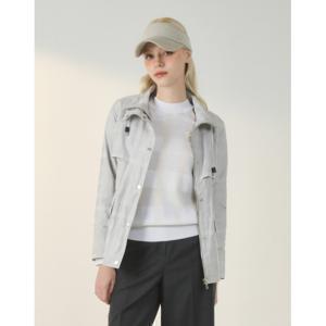 닥스 골프 여성 24FW PREMIUM 그레이 시그니처 체크 자카드 사파리 점퍼 DNJU4C651G1
