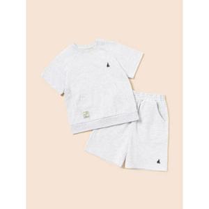 [빈폴키즈] 피케 반팔 반바지 상하세트 라이트 그레이 (BI5342U082)