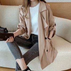 [어썸] J2솔롤업슬리브 더블 트렌치 자켓_261365