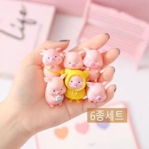 친절한탄씨 테라리움 피규어 아기 돼지 미니어쳐 6종 세트