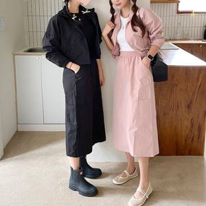 토마토팩토리 [상하의세트] 여성용 피어나 아노락 스트릿 바람막이+카고 롱스커트 세트(3color)
