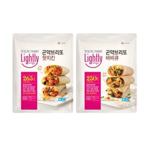 라이틀리 곤약브리또 500g x 2개 선택/바비큐/핫치킨/콤비네이션/트러플크림