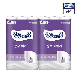 잘풀리는집 순수네이처 27M 30롤 2팩