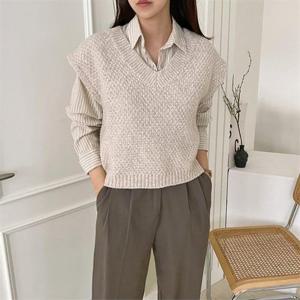 여자 여름 데일리 여친룩 단정한 베스트 조끼