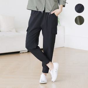 [윈드본] [~2XL] 인견 스판 릴렉스 카고 조거팬츠 빅사이즈 2종 택1
