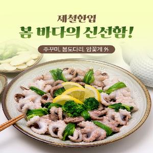 [대한민국농수산] 2025 제철 국내산 생물 활 쭈꾸미/봄도다리/암꽃게 등