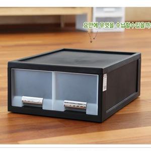 화인 블랙 스텝 서랍박스 36(트윈1단)