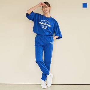 [미르바네스] 레터링 루즈핏 반팔팬츠세트