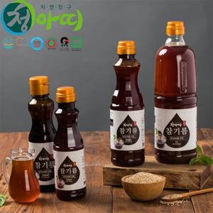 [청아띠] 국산 참깨로 만든 진한 참기름 250ml(유리병)