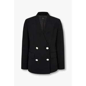ARMANI EXCHANGE 여성 노카라 플랩 포켓 더블 자켓 - 블랙 270838