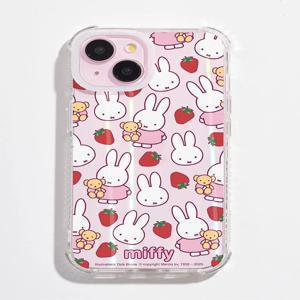 Skinnydip(스키니딥) - Miffy Strawberry Shock Case (미피와 딸기 프린트 케이스)
