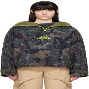 ADIDAS ORIGINALS 카키 카모 Q1 재킷 JD5417 251751F063001