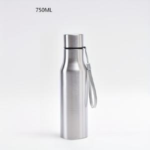 TEMU 1개, 750ml/1000ml 간단한 스테인리스 스틸 휴대용 야외 대용량 스포츠 물병, 하이킹 및 여행용