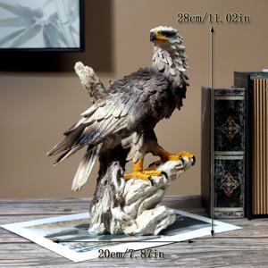 TEMU 1pc Eagle Statue Decor, Resin Crafted Sculpture, 다양한 방의 액센트로 사용할 수 있는 거실, 연구실, 사무실, 카페 - 크리스마스, 새해, 아버지의 날, 부활절, 4월 4일, 데이를 위한 실내 및 실외 장식용 조각품 - 테이블탑 디스플레이 및 입구 장식에 이상적