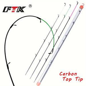 TEMU FTK 카본 탑 팁, 0-120g 3가지 다른 트롤링 중/저/고 피더 잉어 낚싯대 탑 팁, 낚시 액세서리, 낚시 장비