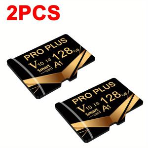 TEMU 2-Pack Micro SD 카드 어댑터 포함 - 고속 PRO PLUS 플래시 메모리 카드 다양한 용량 128GB, 64GB, 32GB, 16GB, 8GB, 4GB, 2GB, A1, C10 스마트폰, 게임 콘솔, 카 오디오, 카메라, 랩탑, PC - 내구성 있고 안전한 스토리지 솔루션