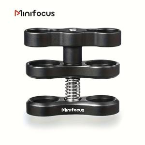 TEMU MINIFOCUS 회전 알루미늄 볼 헤드 마운트 - 수중 사진용 클립 어댑터, 가벼우면서 내구성 있음, CamDive, Meikon, Ikelite, TLC, Ultralight, Nauticam, DJI, Xiaomi, SJ CAM, RAM 시스템과 호환 가능, 장비 지원 암 | 회전 볼 헤드 | 스프링로드 메커니즘