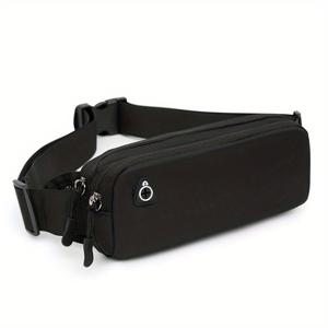 TEMU 남성용 캐주얼 스포츠 허리 가방, 러닝 라이딩 체스트 백, 휴대폰 가방 및 헤드폰 홀|힙색
