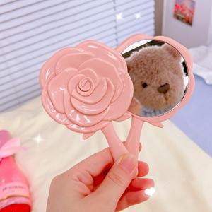 로즈 휴대용 장미손거울 모양 미니손 컬러 디자인 인테리어 꽃 벽걸이