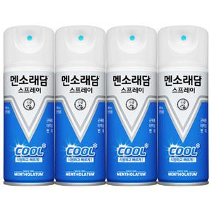 멘소래담 뿌리는 파스  4개입 쿨타입 근육통 스프레이