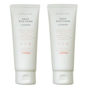 에스네이처 아쿠아 라이스 약산성 클렌징폼 160ml(대용량) x2개 저자극폼