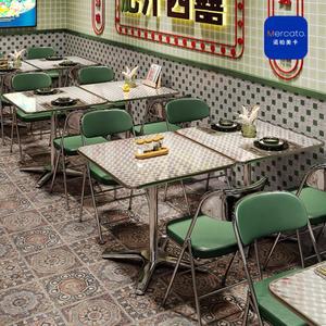 사각 스테인레스 테이블 깡통테이블 식당 의자 업소용 세트