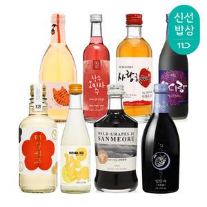 [품질보장] 과일주세트_장수오미자,호감,사랑할때12,오디랑,빙탄복,덕유산머루주,맑은내일유자,매실원주13
