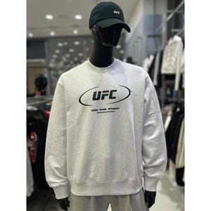 [여주점][UFC SPORT]UFC 액티브 빅로고 릴렉스핏 맨투맨 화이트 그레이 U2SWU1303M1