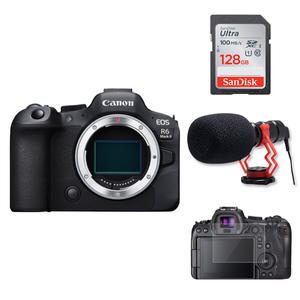 (컴온탑) 캐논 정품 EOS R6 Mark II BODY 미러리스 카메라 + 포토리뷰 SD128 + 보호필름 + 카메라 마이크 (단독 950대 판매 돌파!) 재고보유