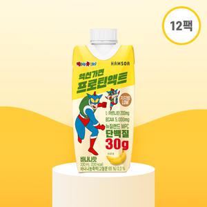 함소아 액션가면 프로틴액트 바나나맛 1박스(12개입/12세 이상 섭취)*JMH_ACTPBA001