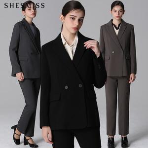 [쉬즈미스][쉬즈미스(SHESMISS)] 더블 버튼 셋업 자켓 (택가격308000원)