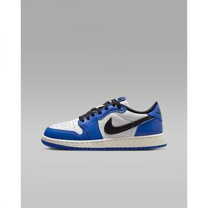 나이키 NIKE 에어 조던 1 로우 '게임 로얄' 주니어 신발 - 화이트게임 로얄세일블랙 CZ0858-140 735367