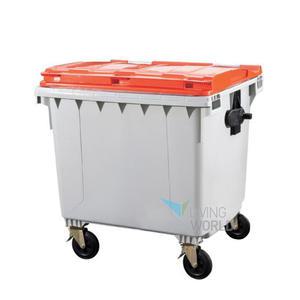 리빙월드 상차용 분리수거함 1100L /대형휴지통 재활용수거통 분리수거통 대형쓰레기통 아파트