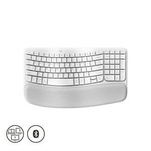 [카드5%추가할인] 로지텍코리아 WAVE KEYS  오프화이트 인체공학 무선 키보드