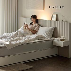 [4월 5% 최종판매가 265,050] 휴도 선유 E0 호텔식 템바보드 LED 서랍형 3단 수납침대 싱글 퀸 라지킹