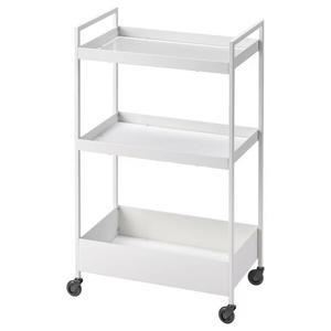 이케아 니사포르스 카트 화이트 50.5x30x83cm 파우더코팅스틸