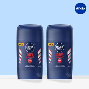 니베아 데오드란트 스틱 맨 드라이 앤 임팩트 50ml X 2