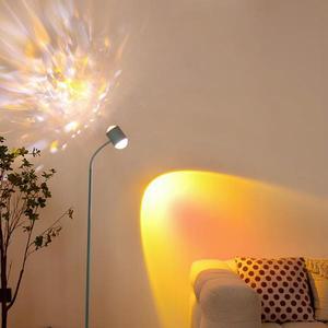 선셋 라이트 프로젝션 양면 LED 플로어 DIY 헤일로 바  거실  침실   사용