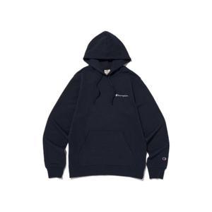 챔피온 CHAMPION 스몰 스크립트 로고 후드 티셔츠 Normal Navy 매장정품 192953