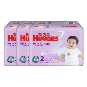 하기스 맥스드라이 밴드 2단계 공용 58매x3팩