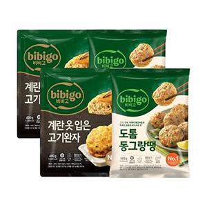 [CJ제일제당][CJ] 비비고 도톰동그랑땡 560g x2개+계란옷입은고기완자 480g x2개