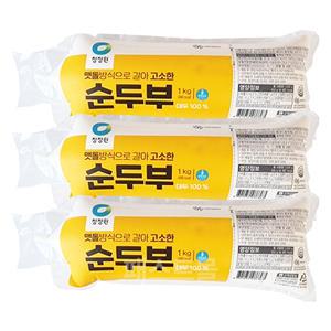 청정원 맷돌방식으로 갈아 고소한 순두부 1kg 3개