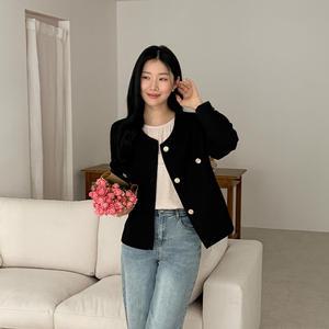 어뮤닛 노카라 트위드 자켓 80616 빅사이즈여성의류