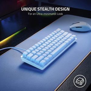 [정품] Razer, 팬텀 키캡 세트, 화이트, 독특한 스텔스 디자인, 반투명 측면, 하단 레이저 키 값, 제거 도