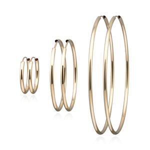 14K 심플 파이프링 귀걸이(30mm)