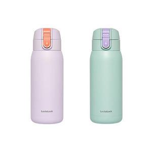 락앤락 스쿨핏 코튼캔디 원터치 텀블러 370ml, 바이올렛+민트, 2개