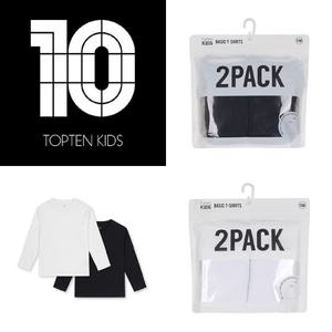 [롯데백화점]탑텐키즈 에센셜 USA 코튼 긴팔티(2PACK) MKE5TS3904